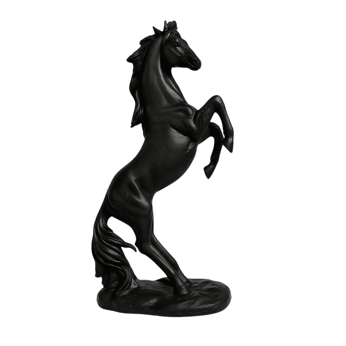 Horse Table Decor, Rearing Horse Statue, Equestrian Figurine, Rustic Home Office Sculpture