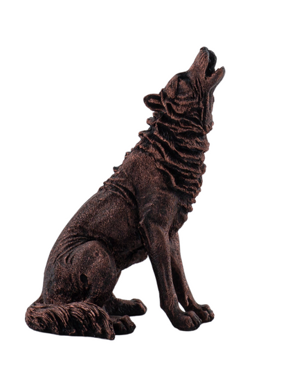 Majestic Howling Wolf Statue, Elegant Wolf Sculpture, Howling Wolf Figurine Decor, Animal Themed Wolf Figurine, Wolf Figure Home Decor