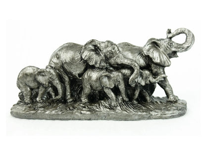 Handmade Elephant Family Decor, Elephant Statue, Safari Home Decor, Artistic Office Decor, Handmade Elephant Set, Animal Home Accent