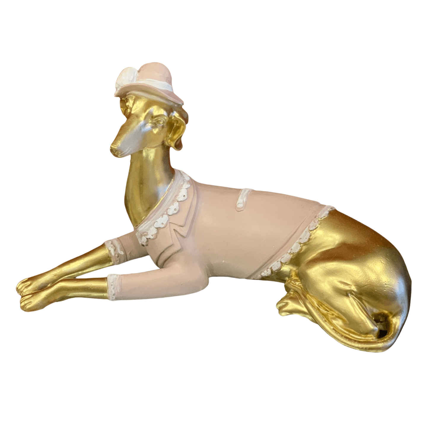 Fashion Dog Statue, Elegant Dog Sculpture, Sitting Lady Dog Statue, Feminine Dog Sculpture, Boutique Style Dog Statue, Cute Dog Statue