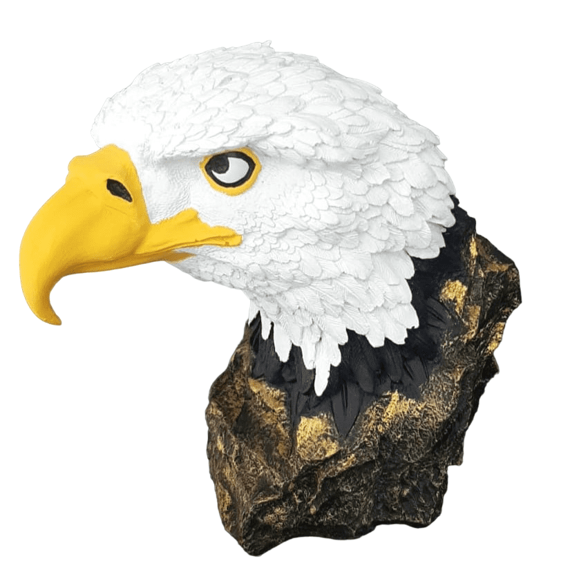 Handmade Bald Eagle Head Bust Statue, Eagle Head Sculpture, Realistic Eagle Head Statue, Majestic Bald Eagle Bust, Eagle Head Bust Decor