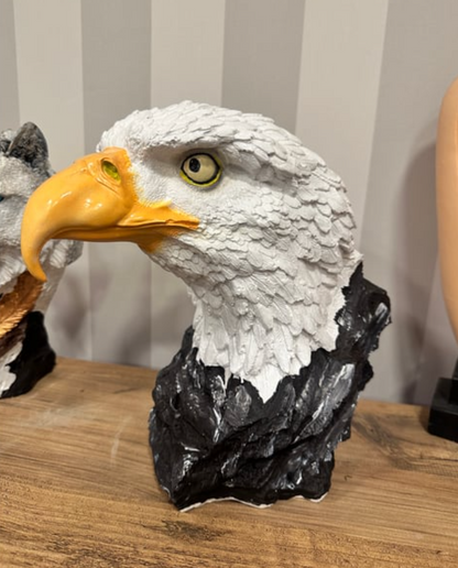 Handmade Bald Eagle Head Bust Statue, Eagle Head Sculpture, Realistic Eagle Head Statue, Majestic Bald Eagle Bust, Eagle Head Bust Decor