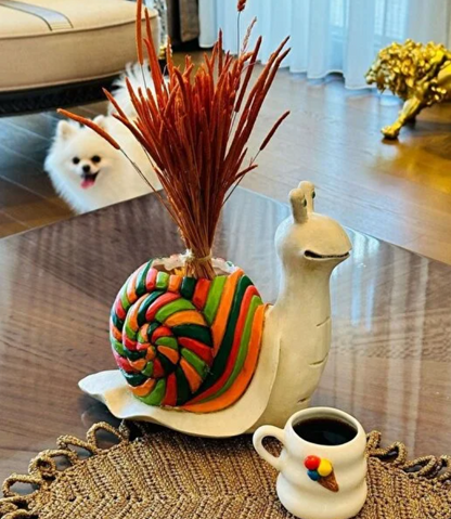 Cute Snail Pot Planter, Decorative Snail Pot, Snail Decorative Vase, Animal Shaped Snail Pot, Snail Planter Pot, Snail Shaped Flower Pot