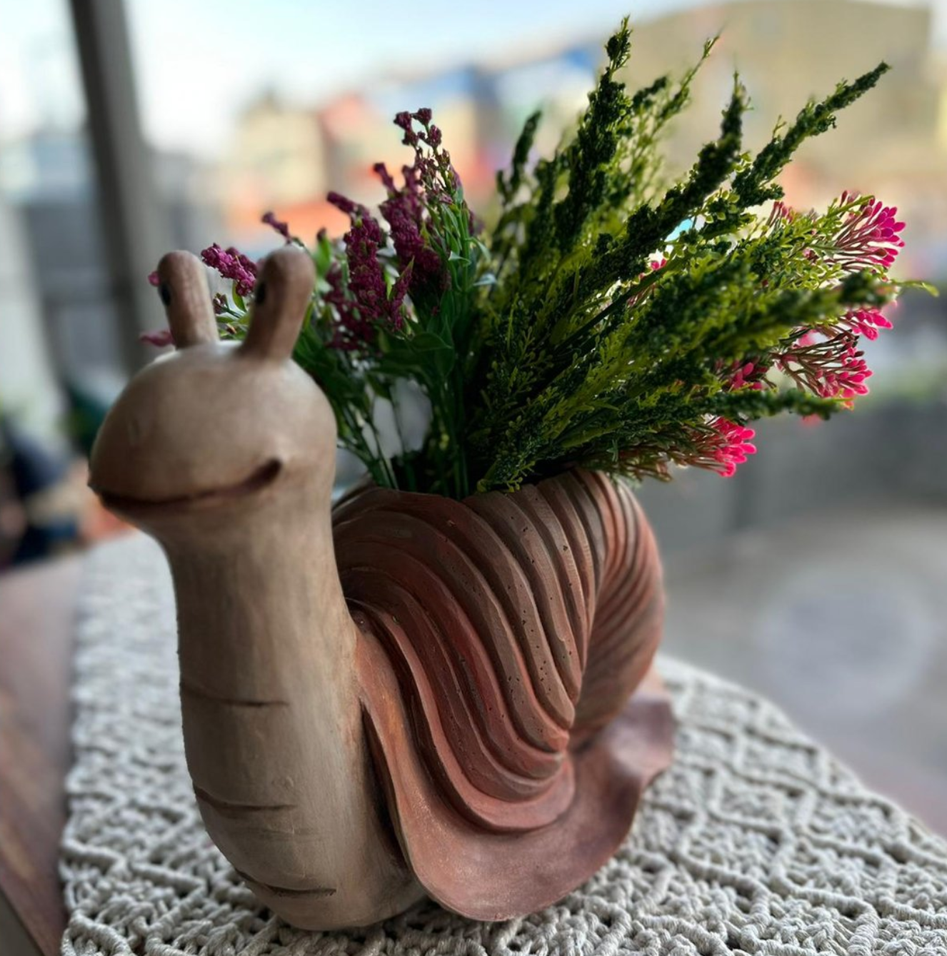 Cute Snail Pot Planter, Decorative Snail Pot, Snail Decorative Vase, Animal Shaped Snail Pot, Snail Planter Pot, Snail Shaped Flower Pot