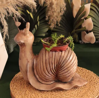 Cute Snail Pot Planter, Decorative Snail Pot, Snail Decorative Vase, Animal Shaped Snail Pot, Snail Planter Pot, Snail Shaped Flower Pot