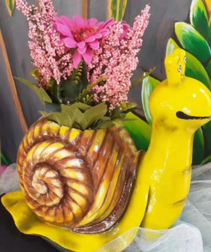 Cute Snail Pot Planter, Decorative Snail Pot, Snail Decorative Vase, Animal Shaped Snail Pot, Snail Planter Pot, Snail Shaped Flower Pot