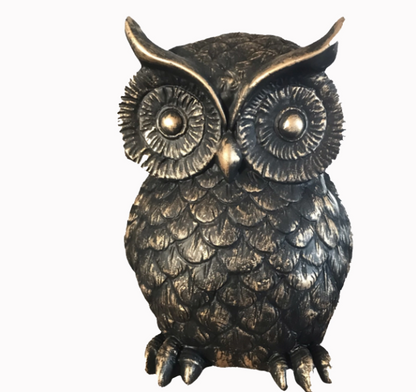 Hand Painted Owl Sculpture Figurine, Owl Figurine Hand Painted Sculpture, Handmade Owl Sculpture Figurine, Unique Owl Sculpture, Owl Statue