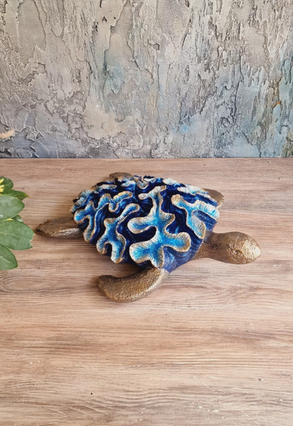 Decorative Turtle Statue, Sea Turtle Sculpture, Ocean Themed Turtle Statue, Handcrafted Turtle Statue, Artistic Turtle Statue, Turtle Decor