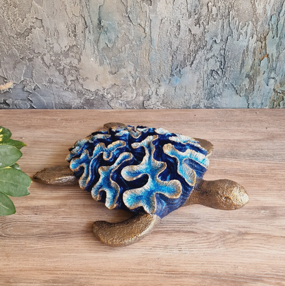 Decorative Turtle Statue, Sea Turtle Sculpture, Ocean Themed Turtle Statue, Handcrafted Turtle Statue, Artistic Turtle Statue, Turtle Decor