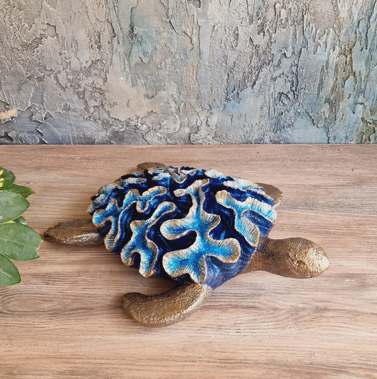 Decorative Turtle Statue, Sea Turtle Sculpture, Ocean Themed Turtle Statue, Handcrafted Turtle Statue, Artistic Turtle Statue, Turtle Decor