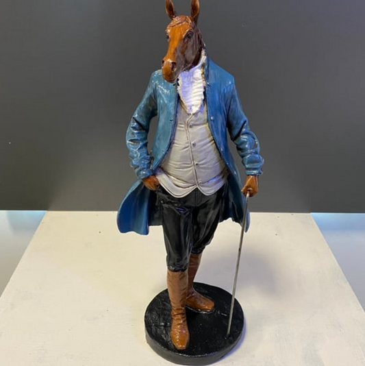 Horseman Decor, Horse Head Figurine, Elegant Horse Statue, Horseman Decorative Statue, Horseman Statue, Horseman Sculpture, Horseman Objects