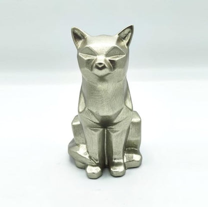 Handmade Cubic Cat Statue, Modern Geometric Decor, Handmade Geometric Cat Art, Abstract Cat Figurine, Cubic Animal Statue, Cubic Cat Decor