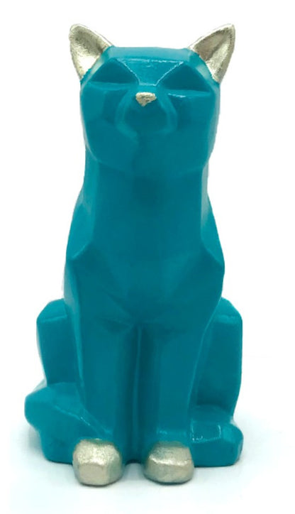 Handmade Cubic Cat Statue, Modern Geometric Decor, Handmade Geometric Cat Art, Abstract Cat Figurine, Cubic Animal Statue, Cubic Cat Decor