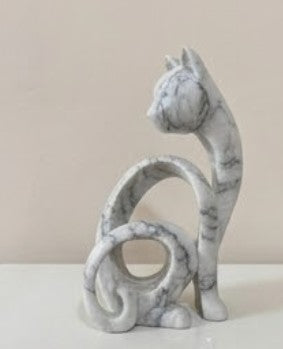 Abstract Cat Sculpture, Minimalist Cat Figurine, Geometric Cat Ornament, Cat Lover Gift, Home Accent, Geometric Cat Statue, Cat Sculpture, Cat Figurine