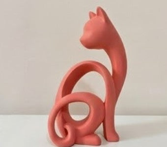 Abstract Cat Sculpture, Minimalist Cat Figurine, Geometric Cat Ornament, Cat Lover Gift, Home Accent, Geometric Cat Statue, Cat Sculpture, Cat Figurine