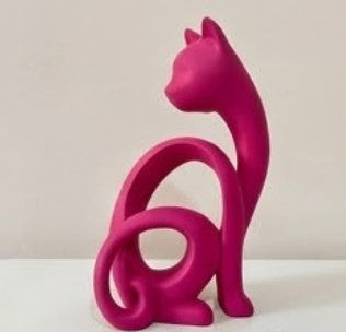 Abstract Cat Sculpture, Minimalist Cat Figurine, Geometric Cat Ornament, Cat Lover Gift, Home Accent, Geometric Cat Statue, Cat Sculpture, Cat Figurine