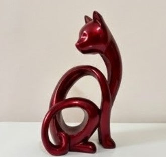 Abstract Cat Sculpture, Minimalist Cat Figurine, Geometric Cat Ornament, Cat Lover Gift, Home Accent, Geometric Cat Statue, Cat Sculpture, Cat Figurine