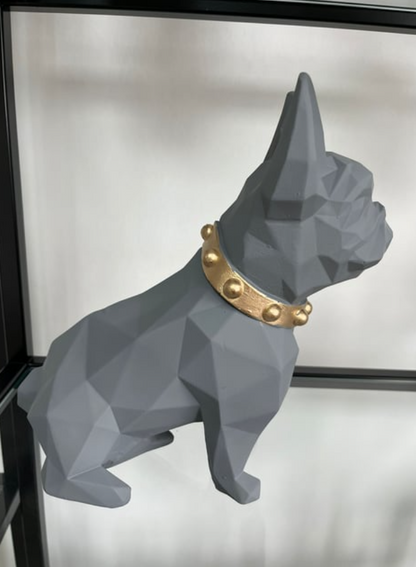 Cubic Bulldog Sculpture, Cubic Bulldog Statue, Geometric Bulldog Statue, Modern French Bulldog Decor, Cubist Bulldog Statue, Bulldog Statue