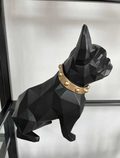 Cubic Bulldog Sculpture, Cubic Bulldog Statue, Geometric Bulldog Statue, Modern French Bulldog Decor, Cubist Bulldog Statue, Bulldog Statue