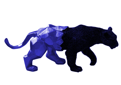 Semi Cubic Tiger Statue, Modern Tiger Statue, Textured and Cubic Tiger Statue, Geometric Panther Statue, Tiger Decor Cubic Geometric Statue