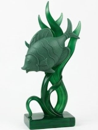Modern Fish Sculpture, Coastal Table Decor, Polyester Fish Statue, Ocean Figurine