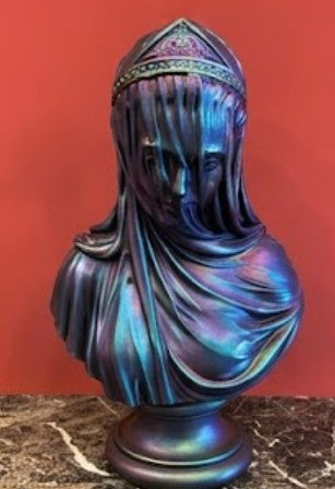 Veiled Lady Bust Sculpture, Veiled Lady Sculpture, Veiled Woman Bust, Classic Bust Statue, Decorative Veiled Lady, Elegant Indoor Decoration, Veiled Lady Bust