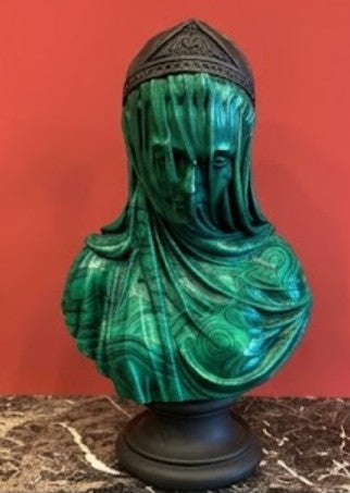 Veiled Lady Bust Sculpture, Veiled Lady Sculpture, Veiled Woman Bust, Classic Bust Statue, Decorative Veiled Lady, Elegant Indoor Decoration, Veiled Lady Bust