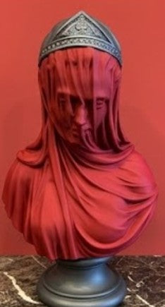 Veiled Lady Bust Sculpture, Veiled Lady Sculpture, Veiled Woman Bust, Classic Bust Statue, Decorative Veiled Lady, Elegant Indoor Decoration, Veiled Lady Bust