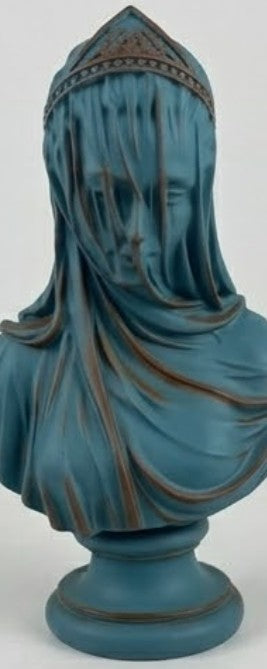Veiled Lady Bust Sculpture, Veiled Lady Sculpture, Veiled Woman Bust, Classic Bust Statue, Decorative Veiled Lady, Elegant Indoor Decoration, Veiled Lady Bust