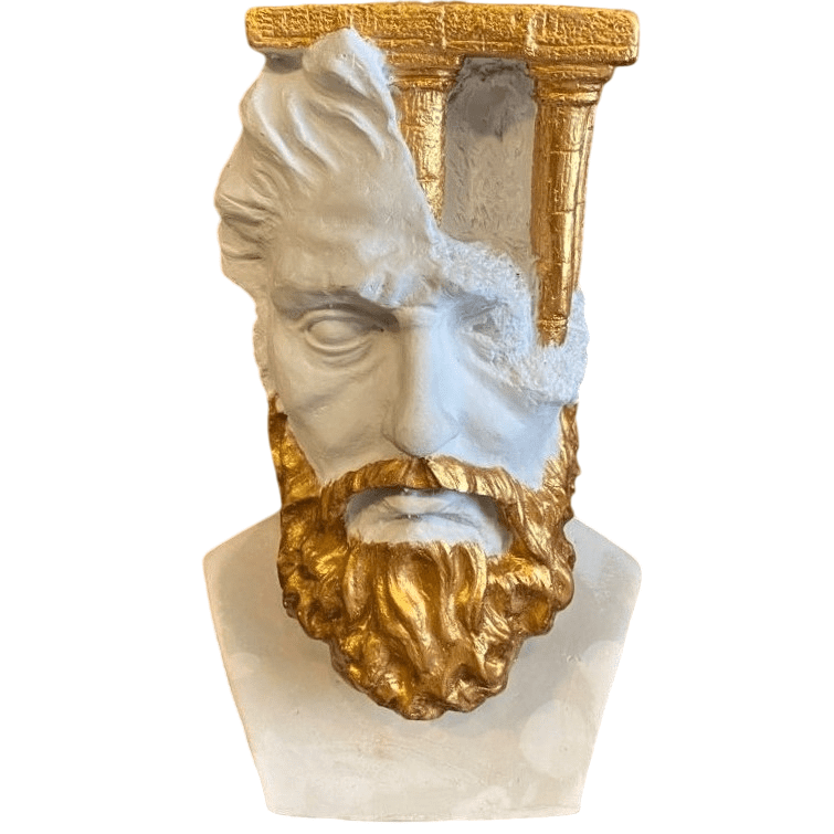 Handmade Zeus Bust Decor, Ancient Greek Zeus Sculpture, Mythological Zeus Bust Statue, Classical Greek God Decor, Zeus Head Sculpture