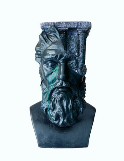 Handmade Zeus Bust Decor, Ancient Greek Zeus Sculpture, Mythological Zeus Bust Statue, Classical Greek God Decor, Zeus Head Sculpture