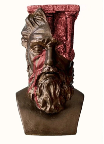 Handmade Zeus Bust Decor, Ancient Greek Zeus Sculpture, Mythological Zeus Bust Statue, Classical Greek God Decor, Zeus Head Sculpture
