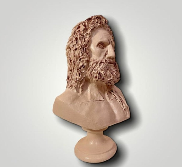 Handmade Zeus Bust, Handmade Greek Zeus Bust, Handmade Zeus Sculpture, Colorful Greek Mythology Bust, Colorful Greek God Statue, Zeus Statue