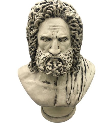Handmade Zeus Bust, Handmade Greek Zeus Bust, Handmade Zeus Sculpture, Colorful Greek Mythology Bust, Colorful Greek God Statue, Zeus Statue