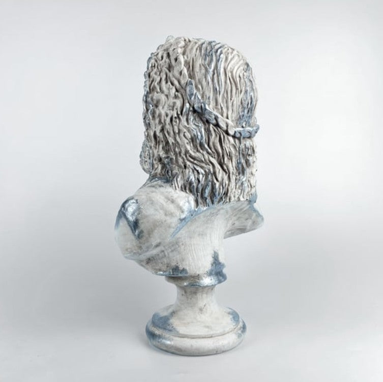 Handmade Zeus Bust, Handmade Greek Zeus Bust, Handmade Zeus Sculpture, Colorful Greek Mythology Bust, Colorful Greek God Statue, Zeus Statue
