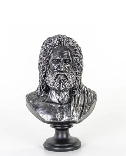 Handmade Zeus Bust, Handmade Greek Zeus Bust, Handmade Zeus Sculpture, Colorful Greek Mythology Bust, Colorful Greek God Statue, Zeus Statue