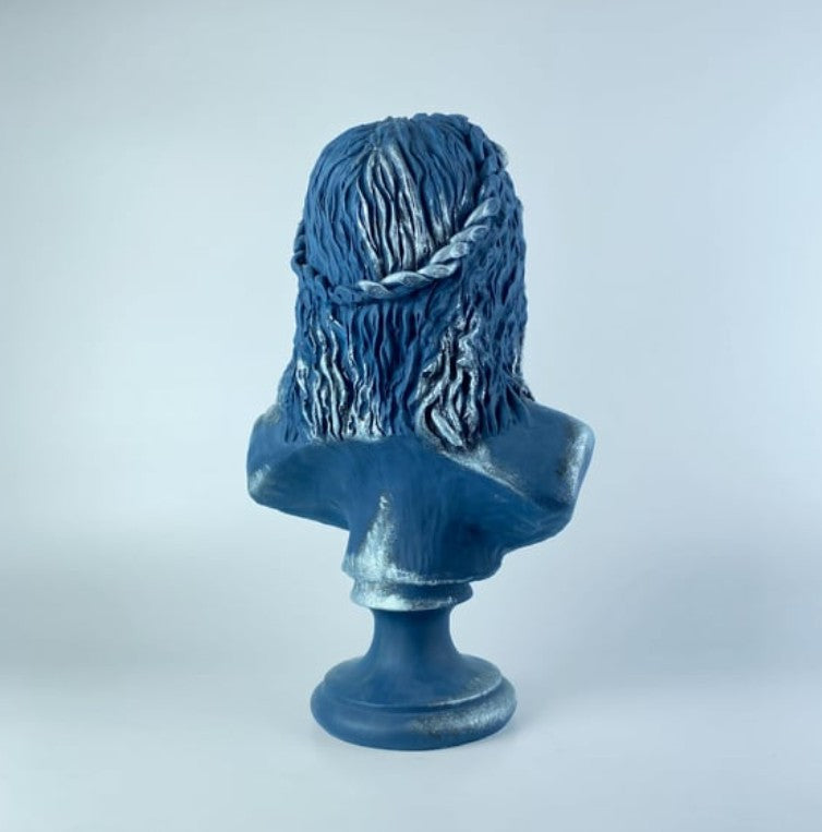 Handmade Zeus Bust, Handmade Greek Zeus Bust, Handmade Zeus Sculpture, Colorful Greek Mythology Bust, Colorful Greek God Statue, Zeus Statue