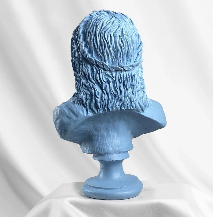 Handmade Zeus Bust, Handmade Greek Zeus Bust, Handmade Zeus Sculpture, Colorful Greek Mythology Bust, Colorful Greek God Statue, Zeus Statue
