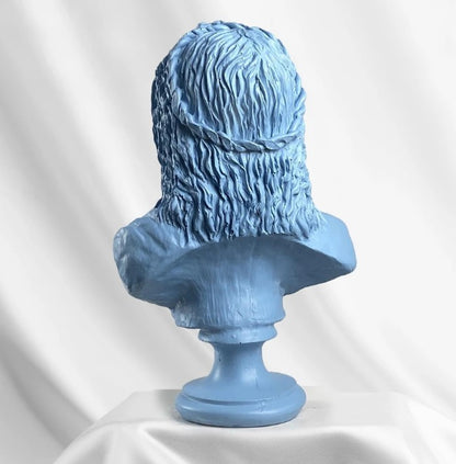 Handmade Zeus Bust, Handmade Greek Zeus Bust, Handmade Zeus Sculpture, Colorful Greek Mythology Bust, Colorful Greek God Statue, Zeus Statue
