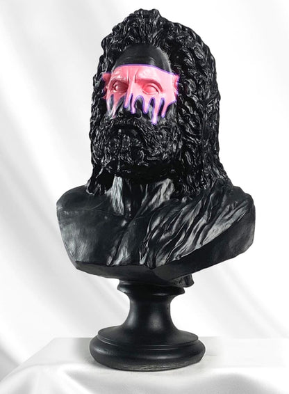 Handmade Zeus Bust, Handmade Greek Zeus Bust, Handmade Zeus Sculpture, Colorful Greek Mythology Bust, Colorful Greek God Statue, Zeus Statue
