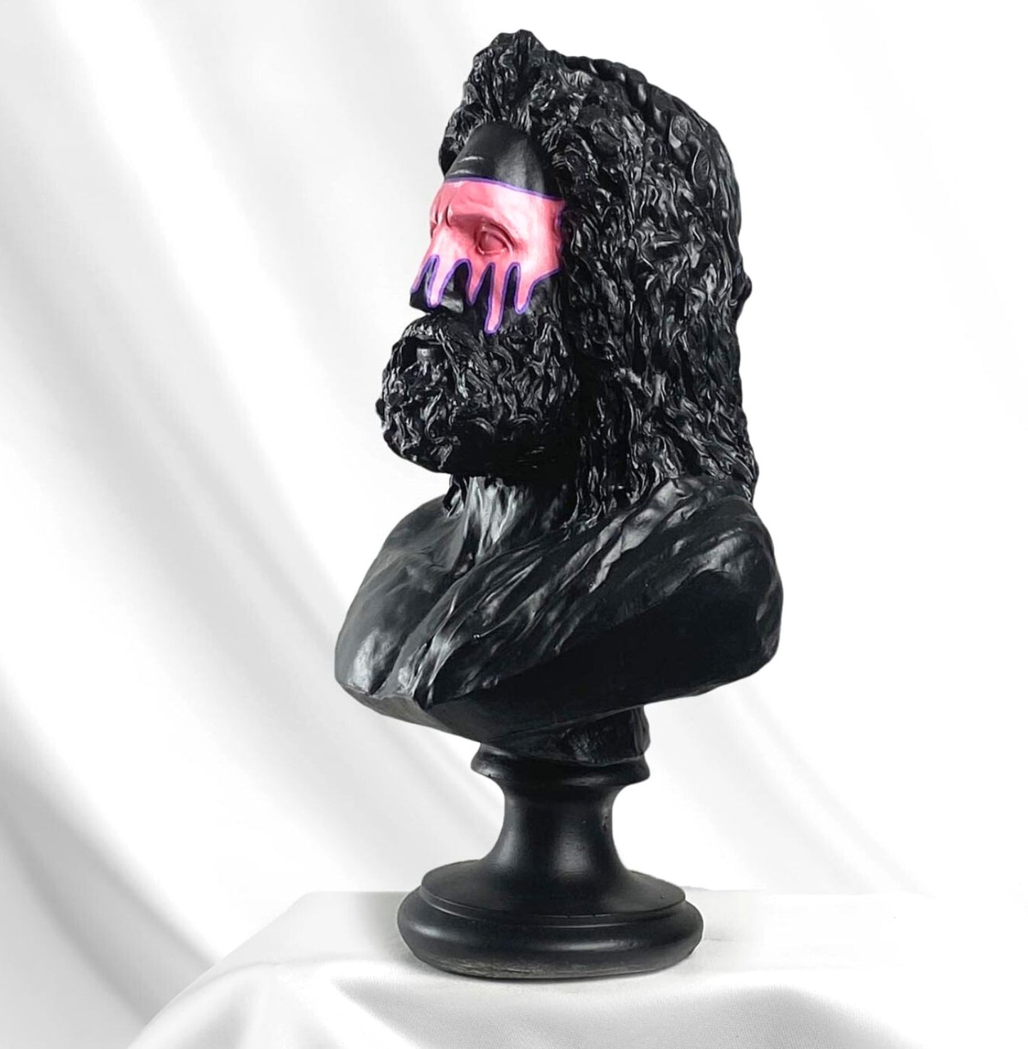 Handmade Zeus Bust, Handmade Greek Zeus Bust, Handmade Zeus Sculpture, Colorful Greek Mythology Bust, Colorful Greek God Statue, Zeus Statue