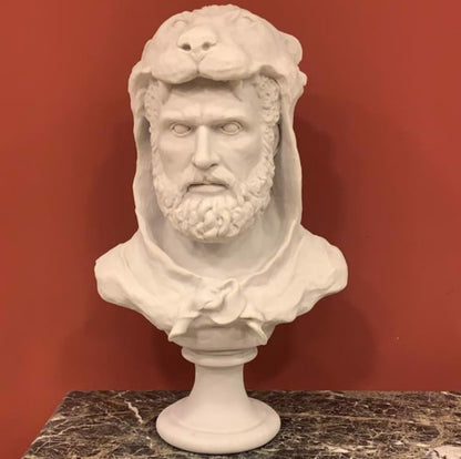 Handmade Hercules Bust, Mythology Sculpture , Mythological Decor, Handmade Greek Statue