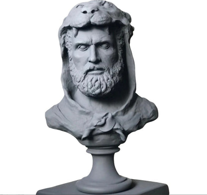 Handmade Hercules Bust, Mythology Sculpture , Mythological Decor, Handmade Greek Statue