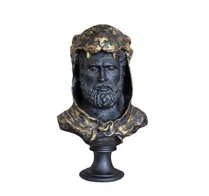 Handmade Hercules Bust, Mythology Sculpture , Mythological Decor, Handmade Greek Statue