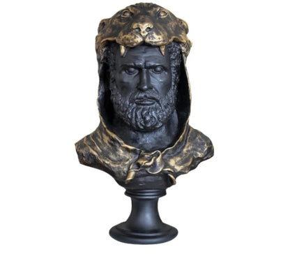 Handmade Hercules Bust, Mythology Sculpture , Mythological Decor, Handmade Greek Statue