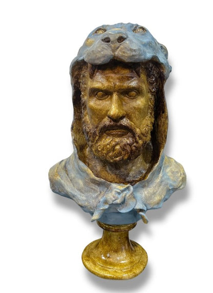 Handmade Hercules Bust, Mythology Sculpture , Mythological Decor, Handmade Greek Statue