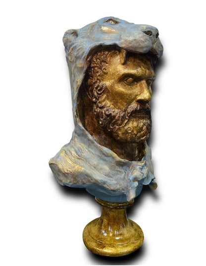 Handmade Hercules Bust, Mythology Sculpture , Mythological Decor, Handmade Greek Statue