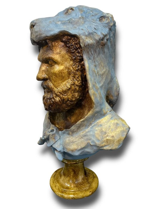 Handmade Hercules Bust, Mythology Sculpture , Mythological Decor, Handmade Greek Statue