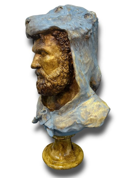 Handmade Hercules Bust, Mythology Sculpture , Mythological Decor, Handmade Greek Statue
