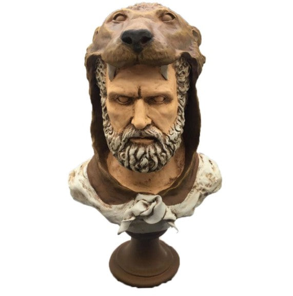 Handmade Hercules Bust, Mythology Sculpture , Mythological Decor, Handmade Greek Statue